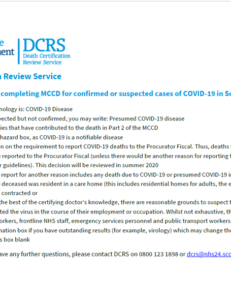 DCRS COVID-19 guidance image